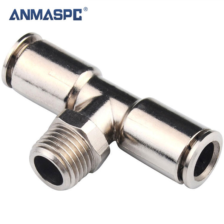 လက်မ ယောကျာ်းလေး NPT ကြေးဝါ Pneumatic Pipe Fitting